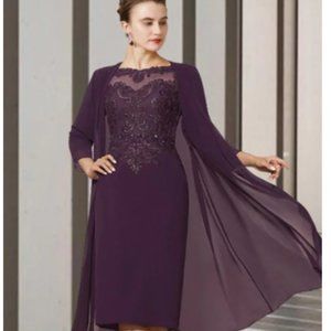 NWT Beaded Lace Navy Dress 4